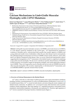 Calcium Mechanisms in Limb-Girdle Muscular Dystrophy with CAPN3 Mutations