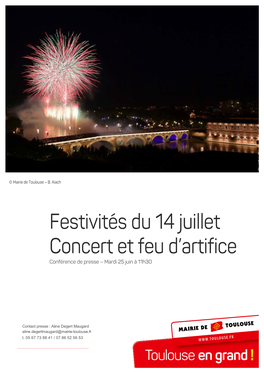 Festivités Du 14 Juillet Concert Et Feu D'artifice