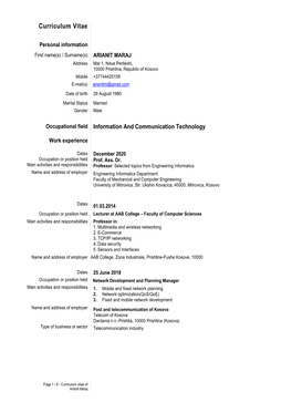 Arianit-Maraj-Resume-2020.Pdf