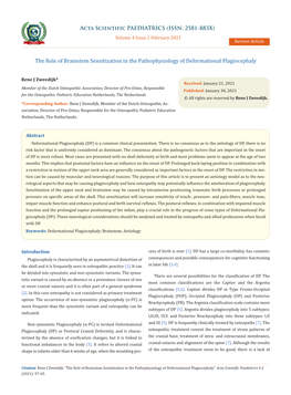 The Role of Brainstem Sensitization in the Pathophysiology of Deformational Plagiocephaly