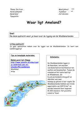 Waar Ligt Ameland?