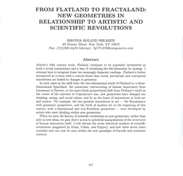 From Flatland to Fractaland: New Geometries in Relationship to Artistic and Scientific Revolutions