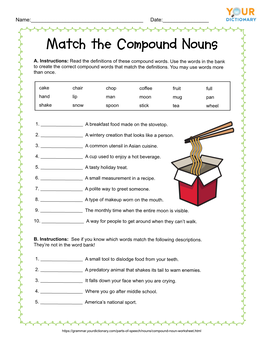 Match the Compound Nouns