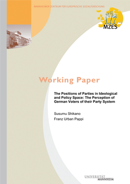 The Positions of Parties in Ideological and Policy Space: the Perception of German Voters of Their Party System