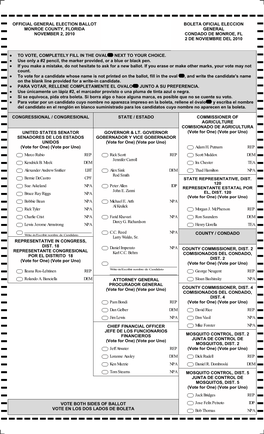 Test Ballot Print Document