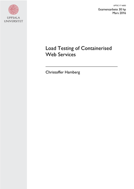 Load Testing of Containerised Web Services