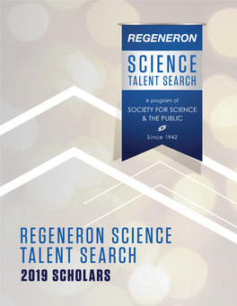 Regeneron Science Talent Search 2019 Scholars 2019 Scholars