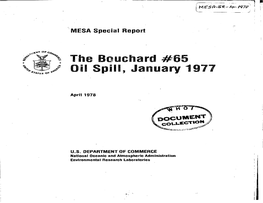 The Bouchard #65 Oil Spill, January 1977