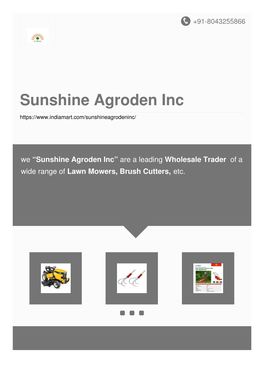 Sunshine Agroden Inc