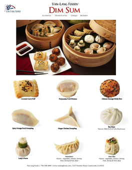 Dim Sum Authentic Handcrafted Unique Modern