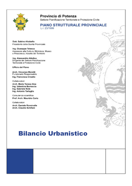 Bilancio Urbanistico INDICE