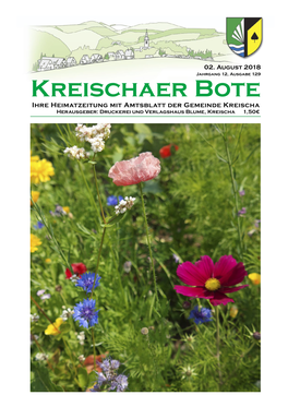 Kreischaer Bote Ihre Heimatzeitung Mit Amtsblatt Der Gemeinde Kreischa Herausgeber: Druckerei Und Verlagshaus Blume, Kreischa 1,50€ Seite 2 - Amtlicher Teil 2