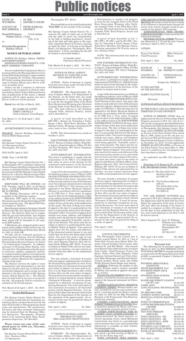 Public Notices PAGE 8 April 1, 2021