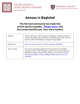 Aeneas in Baghdad