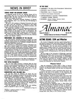 Almanac, 07/15/71, Vol. 18, No. 01
