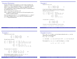 Gaussian Elimination and Matrix Inverse (Updated September 3, 2010) – 1 M