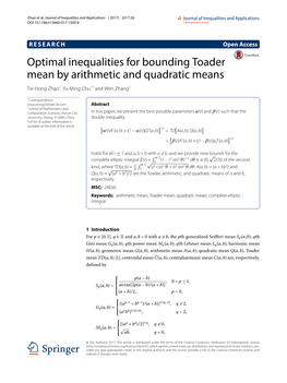 Optimal Inequalities for Bounding Toader Mean by Arithmetic and Quadratic Means