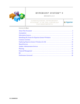 Hyperion System 9 Products