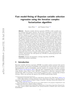 Fast Model-Fitting of Bayesian Variable Selection Regression Using The