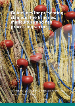 Guidelines for Presenting Claims in the Fisheries, Mariculture and Fish Processing Sector