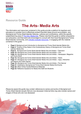 The Arts- Media Arts