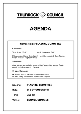 AGENDA Membership of PLANNING COMMITTEE