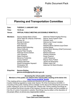 (Public Pack)Agenda Document for Planning and Transportation