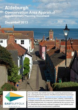 Aldeburgh Conservation Area Appraisal Supplementary Planning Document