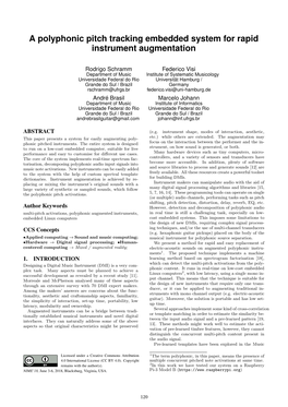 A Polyphonic Pitch Tracking Embedded System for Rapid Instrument Augmentation