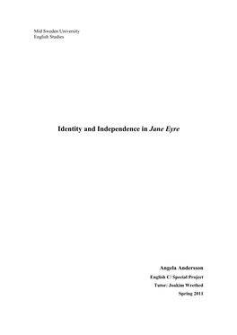 Identity and Independence in Jane Eyre