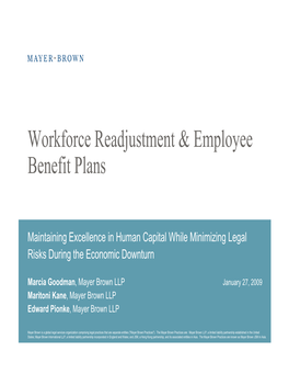 Workforce Readjustment & Employee Benefit Plans