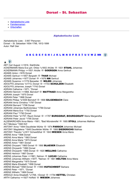 ABC-Listen Zum Familienbuch Dorsel