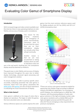 Evaluating Color Gamut of Smartphone Display