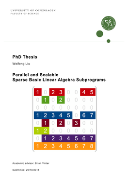 Phd Thesis Parallel and Scalable Sparse Basic Linear Algebra
