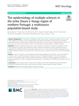 The Epidemiology of Multiple Sclerosis in the Entre