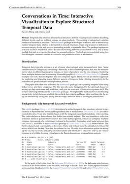 Interactive Visualisation to Explore Structured Temporal Data