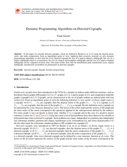 Dynamic Programming Algorithms on Directed Cographs