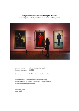 Instagram and Online Presence Among Art Museums an Investigation of Instagram Content on Audience Engagement