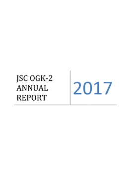 Jsc Ogk-2 Annual Report 2017