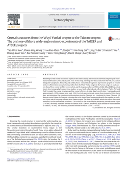 Crustal Structures from the Wuyi-Yunkai Orogen to the Taiwan Orogen: the Onshore-Offshore Wide-Angle Seismic Experiments of the TAIGER and ATSEE Projects