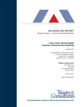 Santee Cooper Cross Generating Station Modeling Report