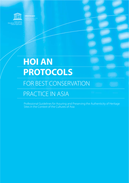 Hoi an Protocols for Best Conservation Practice in Asia