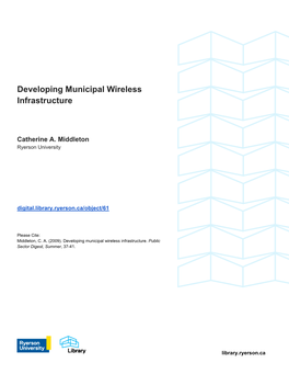 Developing Municipal Wireless Infrastructure