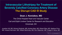 The Disrupt CAD III Study