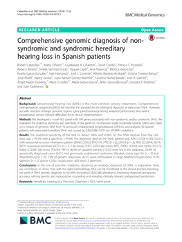 Comprehensive Genomic Diagnosis of Non-Syndromic and Syndromic