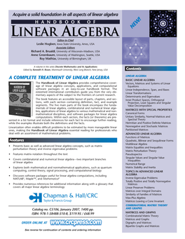 A Complete Treatment of Linear Algebra