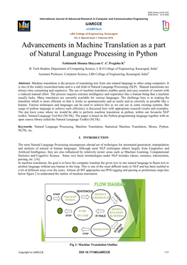 Advancements in Machine Translation As a Part of Natural Language Processing in Python