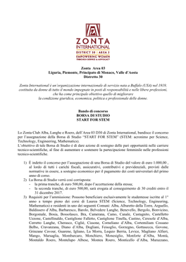 Zonta Area 03 Liguria, Piemonte, Principato Di Monaco, Valle D'aosta Distretto 30 Zonta International È Un'organizzazione