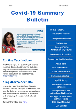 Routine Vaccinations #Togetherwearenotts