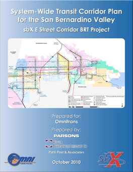 System-Wide Transit Corridor Plan for the San Bernardino Valley